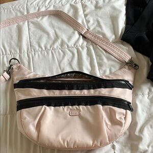 Lug Blush Pink Shoulder Bag with Black Accents